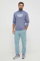 Bombažen pulover Reebok Classic modra