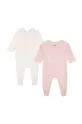 różowy Kenzo Kids śpioszki bawełniane niemowlęce 2-pack Dziewczęcy