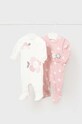 Mayoral Newborn pajacyk niemowlęcy bawełniany 2-pack Produkt niemowlęcy różowy 2734.2A.Newborn.9BYX
