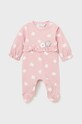 Mayoral Newborn pajacyk niemowlęcy bawełniany 2-pack 2734.2A.Newborn.9BYX różowy AW23