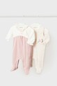 Mayoral Newborn pajacyk niemowlęcy bawełniany 2-pack Produkt niemowlęcy różowy 2734.2A.Newborn.9BYX