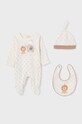 Mayoral Newborn komplet bawełniany niemowlęcy Gift box Produkt niemowlęcy brązowy 9360.1Q.Newborn.9BYX