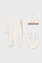 Mayoral Newborn komplet bawełniany niemowlęcy Gift box 9360.1Q.Newborn.9BYX brązowy AW23