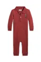 красный Хлопковый ромпер для младенцев Polo Ralph Lauren Для мальчиков