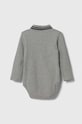 United Colors of Benetton body bawełniane niemowlęce 3CDIAB00F.W.SEASONAL szary AW23