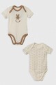 United Colors of Benetton body bawełniane niemowlęce 2-pack Produkt niemowlęcy beżowy 3GI70B00H.W.SEASONAL