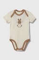 United Colors of Benetton body bawełniane niemowlęce 2-pack 3GI70B00H.W.SEASONAL beżowy AW23