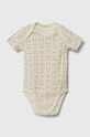 Chłopiec United Colors of Benetton body bawełniane niemowlęce 2-pack 3GI70B00H.W.SEASONAL beżowy