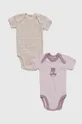 roza Pamučni bodi za bebe United Colors of Benetton 2-pack Dječji