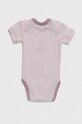 United Colors of Benetton body bawełniane niemowlęce 2-pack 3GI70B00H.W.SEASONAL różowy