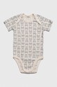 United Colors of Benetton body bawełniane niemowlęce 2-pack 3GI70B00H.W.SEASONAL niebieski AW23