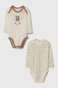 United Colors of Benetton body bawełniane niemowlęce 2-pack Produkt niemowlęcy beżowy 3GI70B00J.W.SEASONAL
