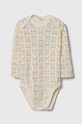 Chłopiec United Colors of Benetton body bawełniane niemowlęce 2-pack 3GI70B00J.W.SEASONAL beżowy