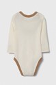 United Colors of Benetton body bawełniane niemowlęce 2-pack beżowy 3GI70B00J.W.SEASONAL