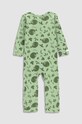 Coccodrillo rampers bawełniany niemowlęcy ZC3404202USB zielony AW23