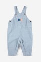 Bobo Choses ogrodniczki niemowlęce 223AB081 niebieski AW23