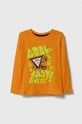 pomarańczowy Guess longsleeve bawełniany dziecięcy Chłopięcy