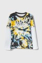 Guess longsleeve bawełniany dziecięcy wzorzyste żółty N3YI32.K8HM3.9BYX