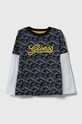 Guess longsleeve bawełniany dziecięcy wzorzyste granatowy N3YI32.K8HM3.9BYX