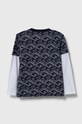 Guess longsleeve bawełniany dziecięcy N3YI32.K8HM3.9BYX granatowy AW23