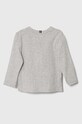 Tommy Hilfiger longsleeve bawełniany dziecięcy KB0KB08331.74.122.9BYX szary AW23