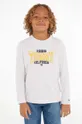siva Otroška bombažna majica z dolgimi rokavi Tommy Hilfiger Fantovski