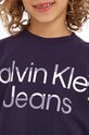 Calvin Klein Jeans longsleeve bawełniany dziecięcy IB0IB01702.9BYX fioletowy