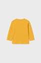 Mayoral longsleeve bawełniany niemowlęcy 108.3C.Baby.9BYX żółty AW23