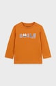 Mayoral longsleeve bawełniany niemowlęcy okrągły pomarańczowy 108.3C.Baby.9BYX