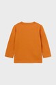 Mayoral longsleeve bawełniany niemowlęcy 108.3C.Baby.9BYX pomarańczowy AW23