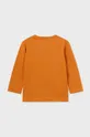 Detské bavlnené tričko s dlhým rukávom Mayoral oranžová