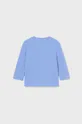 Detské bavlnené tričko s dlhým rukávom Mayoral modrá