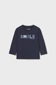 Mayoral longsleeve bawełniany niemowlęcy okrągły niebieski 108.3C.Baby.9BYX