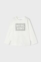 Mayoral longsleeve bawełniany dziecięcy nadruk beżowy 173.5G.Mini.9BYX