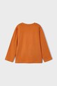 Mayoral longsleeve bawełniany dziecięcy 173.5G.Mini.9BYX pomarańczowy AW23