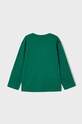 Mayoral longsleeve bawełniany dziecięcy 173.5G.Mini.9BYX zielony AW23