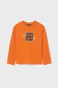 Chłopiec Mayoral longsleeve bawełniany dziecięcy 842.7B.Junior.9BYX pomarańczowy