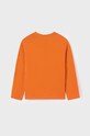 Mayoral longsleeve bawełniany dziecięcy pomarańczowy 842.7B.Junior.9BYX