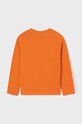 Mayoral longsleeve bawełniany dziecięcy 842.7B.Junior.9BYX pomarańczowy AW23