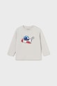 Mayoral longsleeve bawełniany niemowlęcy nadruk szary 2014.3B.Baby.9BYX