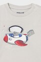Mayoral longsleeve bawełniany niemowlęcy 2014.3B.Baby.9BYX szary