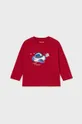 červená Detské bavlnené tričko s dlhým rukávom Mayoral Chlapčenský
