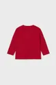 Detské bavlnené tričko s dlhým rukávom Mayoral červená