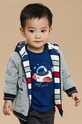 Mayoral longsleeve bawełniany niemowlęcy nadruk niebieski 2014.3B.Baby.9BYX