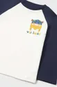 tmavomodrá Detské bavlnené tričko s dlhým rukávom Mayoral
