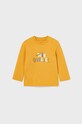 Mayoral longsleeve bawełniany niemowlęcy 2-pack 2022.3F.Baby.9BYX żółty AW23