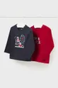 rdeča Otroška bombažna majica z dolgimi rokavi Mayoral 2-pack Fantovski