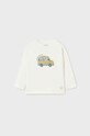 Mayoral longsleeve bawełniany niemowlęcy nadruk beżowy 2023.3E.Baby.9BYX