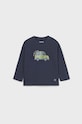 Mayoral longsleeve bawełniany niemowlęcy nadruk granatowy 2023.3E.Baby.9BYX