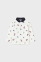 Mayoral longsleeve bawełniany niemowlęcy wzorzyste biały 2169.3A.Baby.9BYX